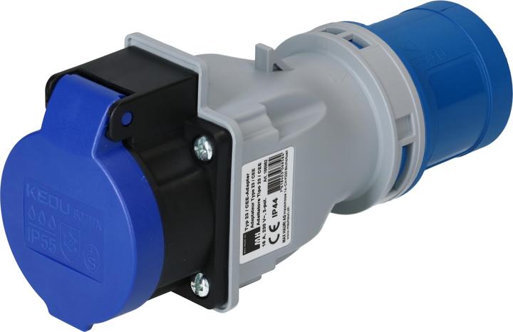 Max Hauri maxCAMP Adapterstecker (CEE 16/3, Typ 23)