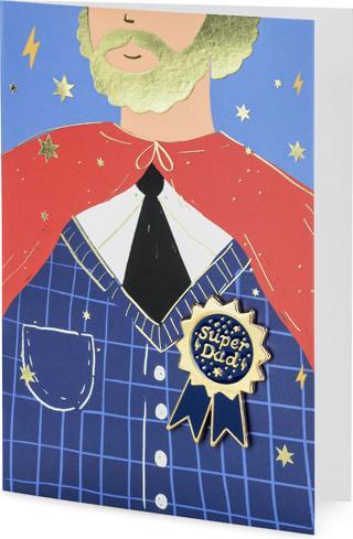 Partydeco Card with enamel pin Cotillion, 11x15.5 cm (1 pkt / 1 pc.) (1 pcs.)