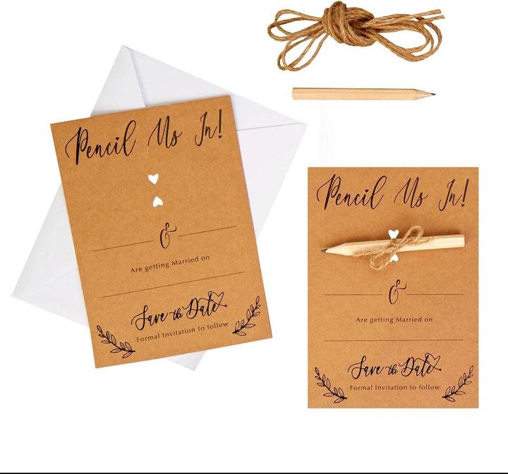 Produktbild Neviti Hochzeitskarte Save The Date 10erPack Faden Karton (10 Stk.)