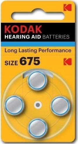 Kodak Hearing Aid 675 - Pile jetable - zinc-air - 1,45 V - 4 pièce(s) - 650 mAh - 0 (4 pcs, 675, 650 mAh)