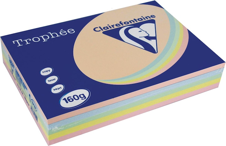 Actual product image Clairefontaine Universal paper, coloured (160 g/m², 250 x, A4)