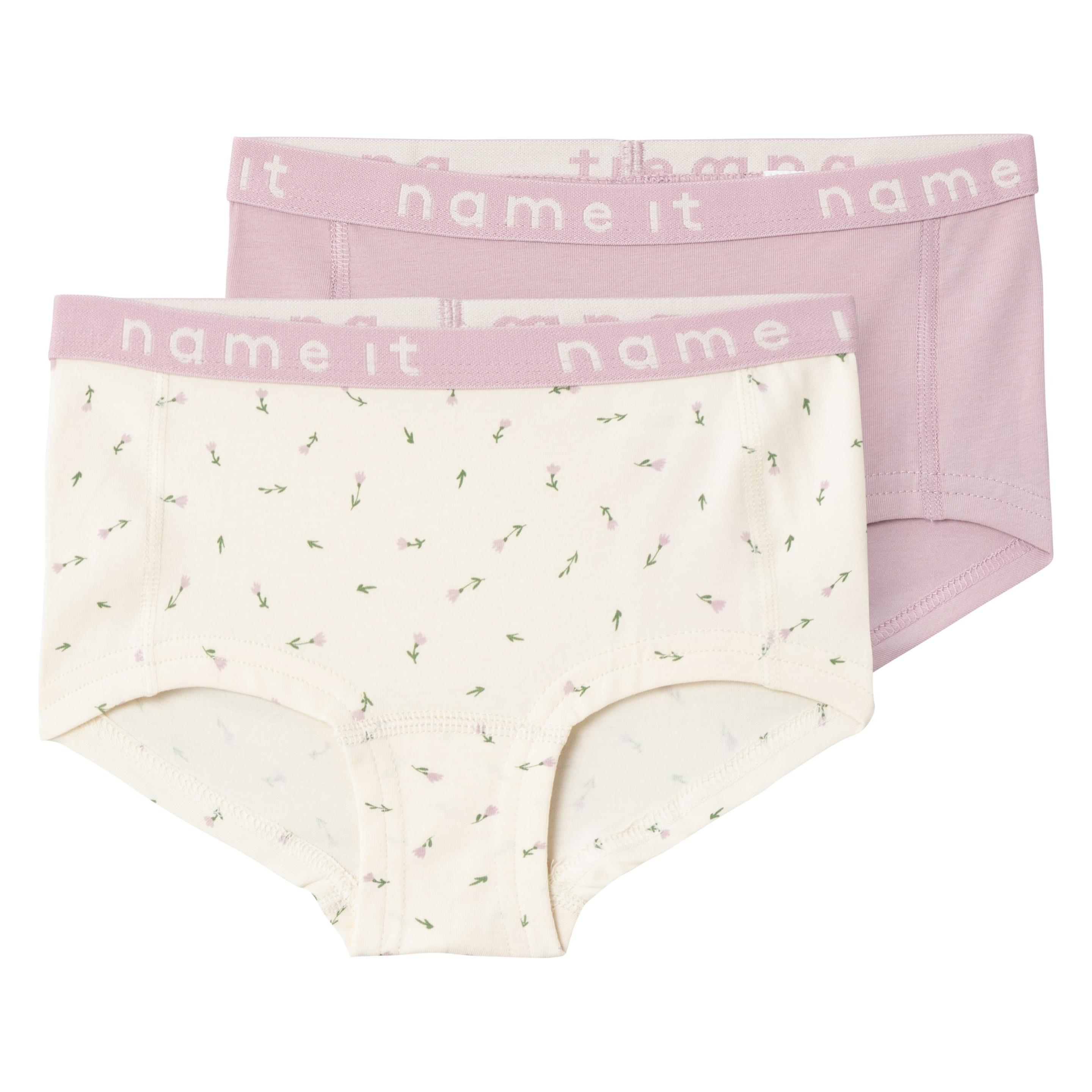 Name It, Mädchen, Unterhosen, Nkfhipster 2p Buttercream Floral Noos, Rosa, (116, 2er Pack)