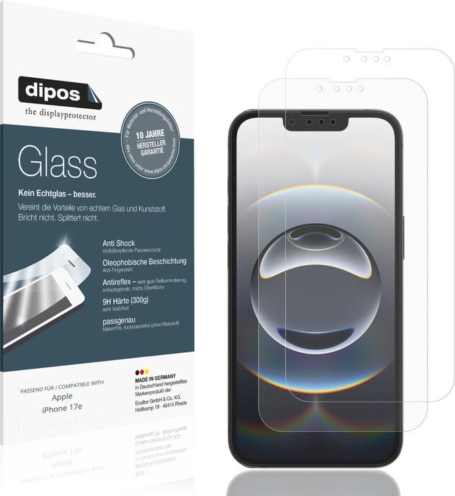 Dipos Anti-Shock Displayschutz Matt 9H (Apple iPhone 17e)