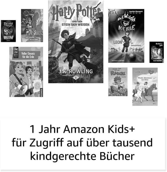 Actual product image Amazon Kindle Kids 2022 eReader with 300 ppi, 16GB, Space Whale (6", 16 GB, Pink)