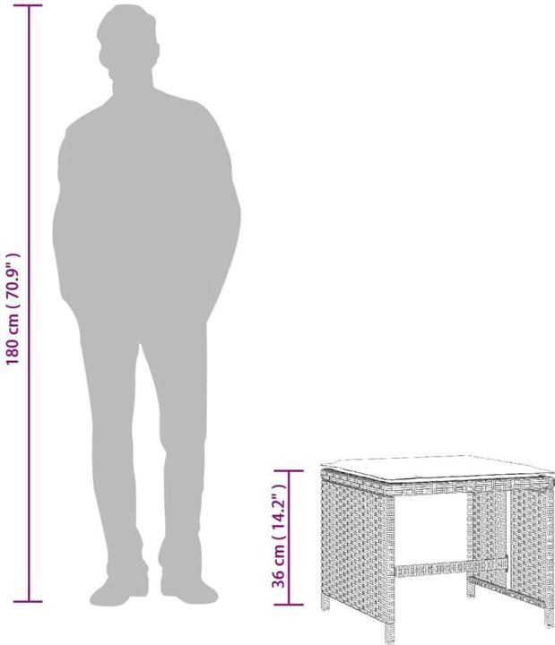 Actual product image vidaXL Gartenhocker