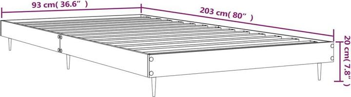 Image du produit vidaXL Bettgestell (90 x 200 cm)