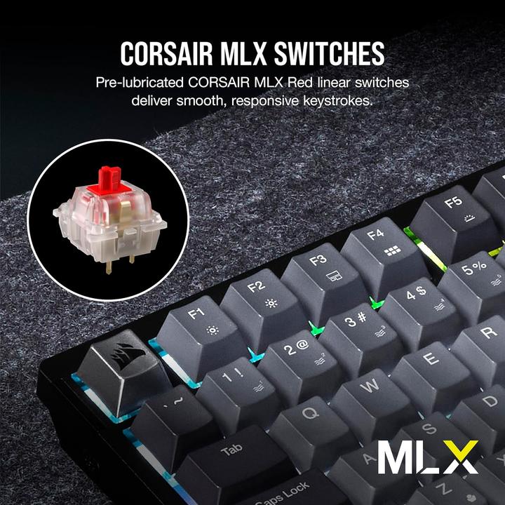 Actual product image Corsair Klaviatūra K65 Plus Belaidė mechaninė KB (Eng. Int., Wireless)