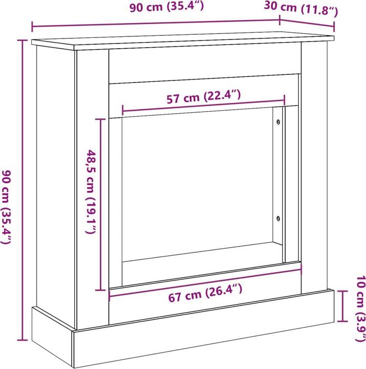 Immagine prodotto VidaXL Luzia (90 x 30 x 90 cm)