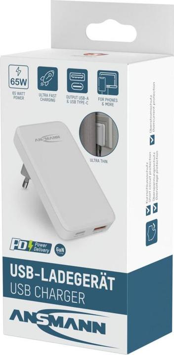 Actual product image Ansmann USB-C Wall Charger 265PD (65 W, 2 ports)