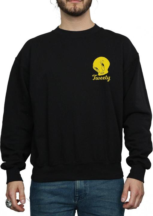 Actual product image Looney Tunes Mens Tweety Pie Head Sweatshirt (M)