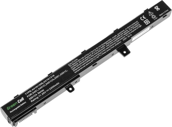 Produktbild GreenCell AS90 - Akku - ASUS - X551 X551C X551CA X551M X551MA X551MAV F551 F551C F551M R51 (3 Zellen, 2200 mAh)