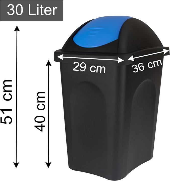 Produktbild Hummelladen Schwingdeckel-Abfalleimer (30 l)