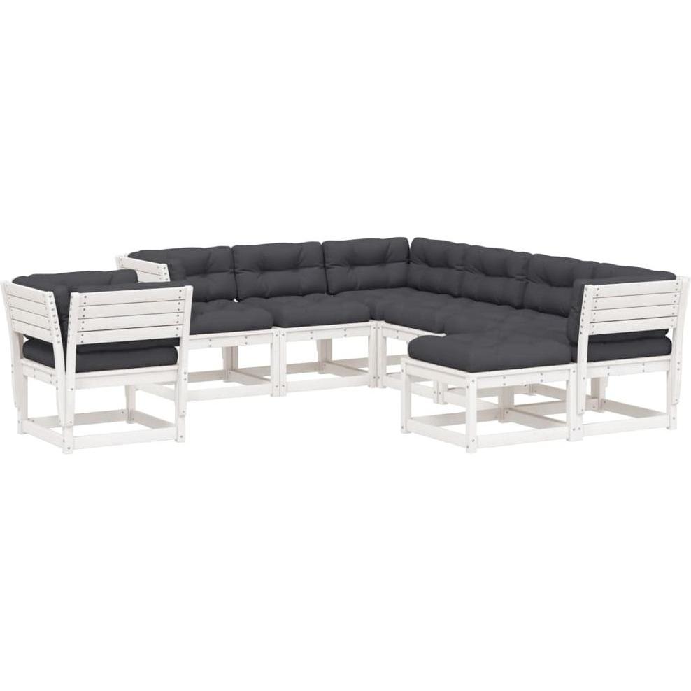 VidaXL, Gartenlounge, 8-tlg. Garten-Lounge-Set