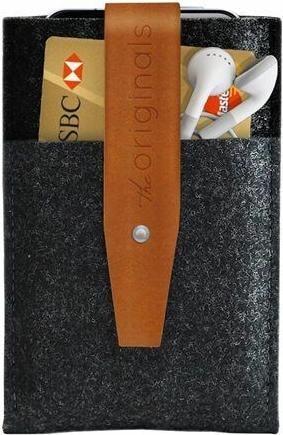 Produktbild Mujjo Wallet für iPhone 3G/3GS/4/4S Dunkelgrau/Braun (Apple iPhone 4, Apple iPhone 3GS, Apple iPhone 4s, Apple iPhone 3G)