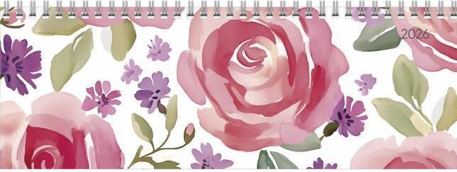 Image du produit Tisch-QuerkalenderStyleRosen2026-Büro-Planer29,7x10,5cm-Tisch-Kalender