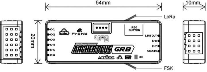 Immagine prodotto FrSky Ricevitore Archer Plus GR8 2.4Ghz