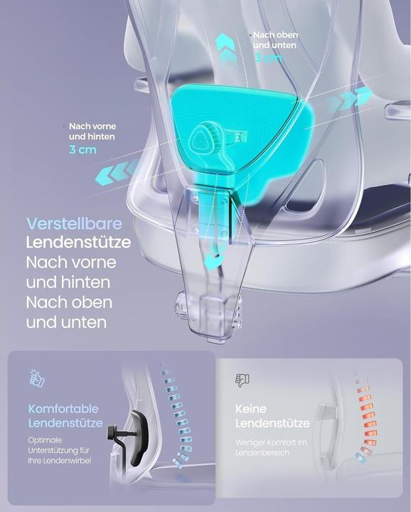 Image du produit Songmics Bürostuhl mit Armlehnen Schwarz