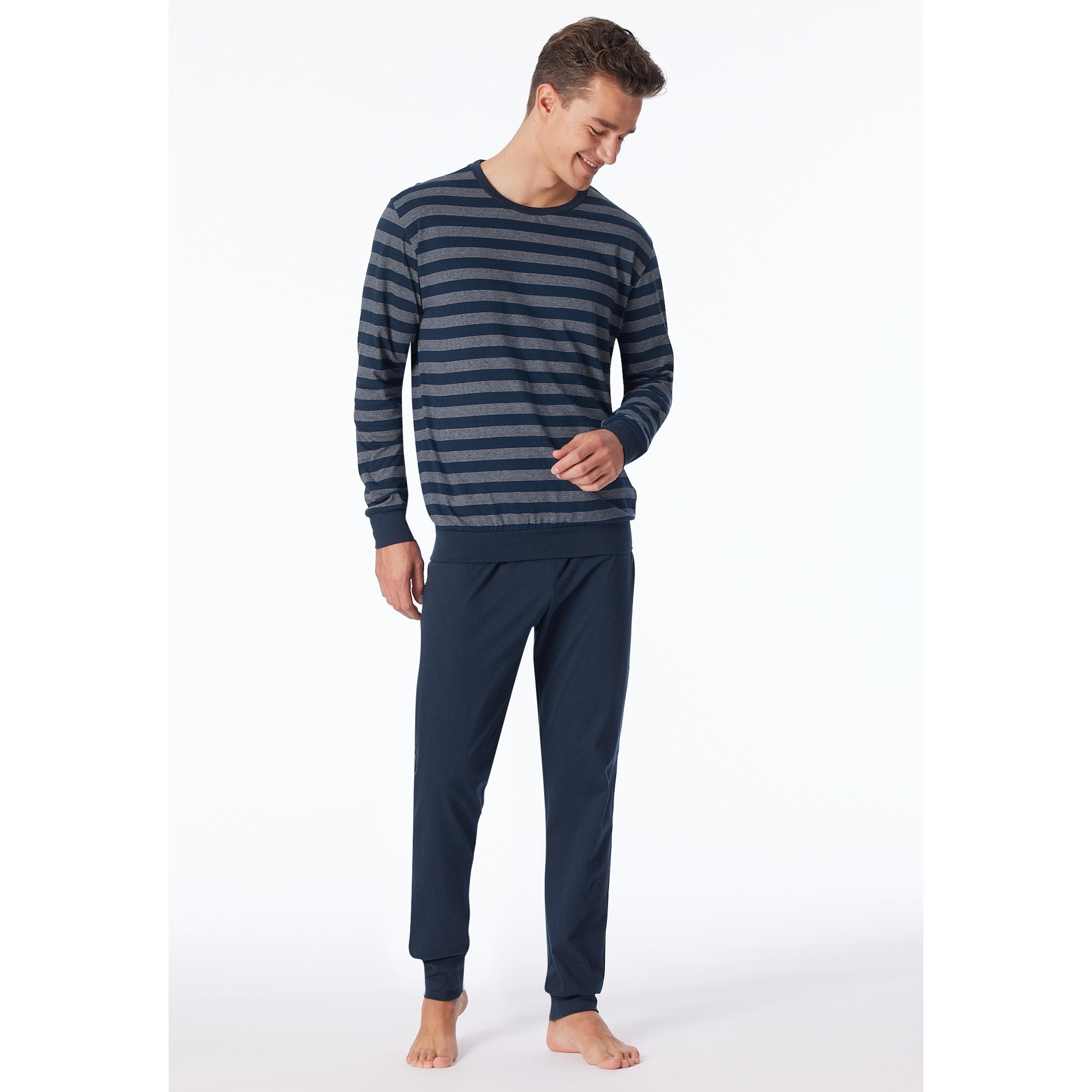 Thumbnail - Uncover by Schiesser, Herren, Pyjama, Basic Schlafanzug, Blau, (48)