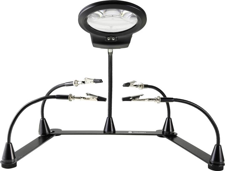 Actual product image Toolcraft Magnetic helping hand with magnifying glass (Third hand)