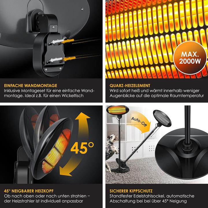 Actual product image Kesser 2000W radiant heater (2000 W)