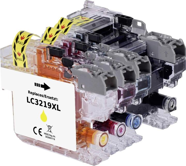 Actual product image Renkforce Ink combination pack replaces Brother LC-3219XL BKCMY (LC3219XLVALDR) Compa (M, C, Y, FC)