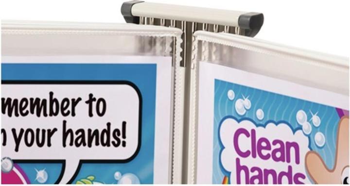 Productafbeelding Tarifold Wandhouder 10 displayborden zwart gelaktf.A4