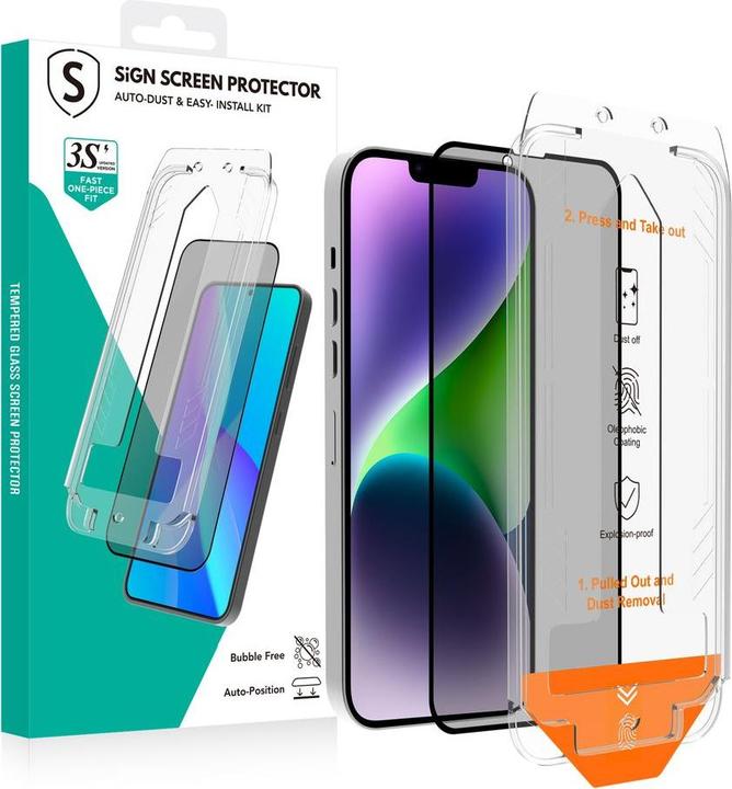Produktbild SIGN Privacy Screen Protector iPhone 14 Plus/13 Pro Max – EZ Apply applicator (Apple iPhone 13 Pro Max, Apple iPhone 14 Plus)