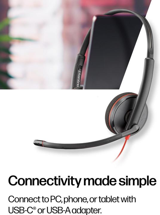 Produktbild Poly Blackwire 3320 Stereo Microsoft Teams (USB C) (Kabelgebunden, USB-C)