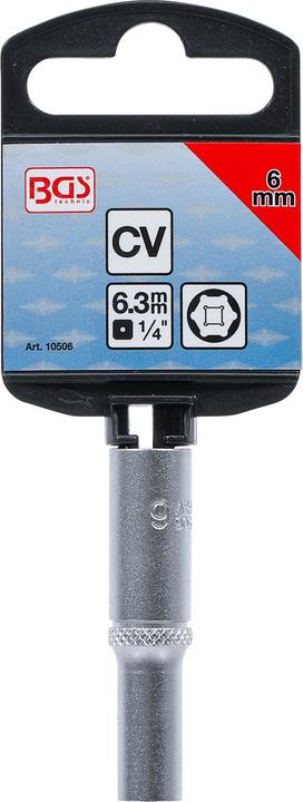 Actual product image BGS Socket, Hexagon, deep 6.3 mm (1/4") Drive 6 mm (6 mm)