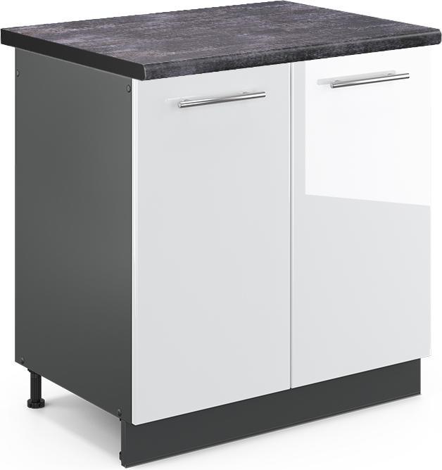 Anthrazit, Weiss Hochglanz