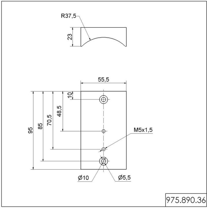 Produktbild Werma Adapter Rohrmontage 890 Serie 75mm