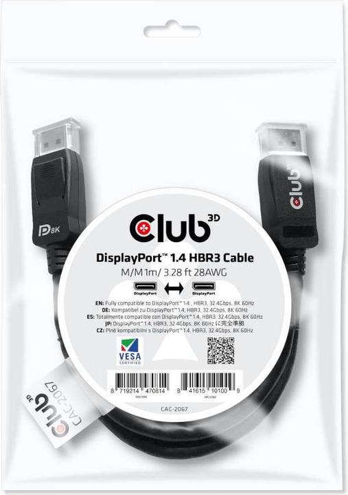 Actual product image Club 3D DisplayPort — DisplayPort (1 m, DisplayPort)