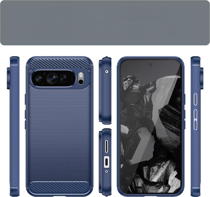 Produktbild Cover-Discount Google Pixel 9 Pro XL - Metall Carbon Look Hülle (Google Pixel 9 Pro XL)