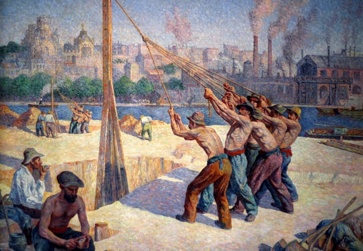 Actual product image Grafika Puzzle 1000 pieces Maximilien Luce - Les Batteurs de Pieux, 1903 (1000 pieces)