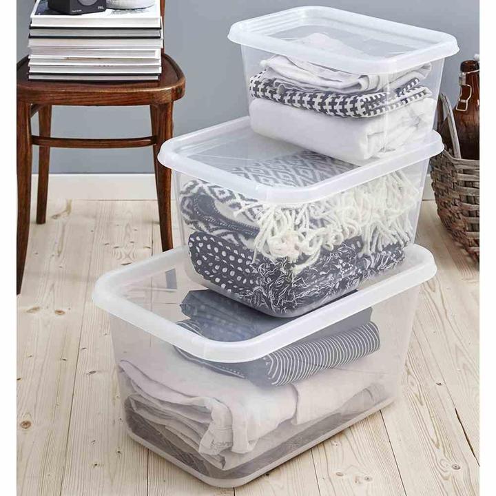 Produktbild Orthex BasicBox SmartStore Basic aus PP in Farbe transparent, 58x39x30 cm Inhalt: 44 l, Basic L (38 cm, 44 l, 1x)