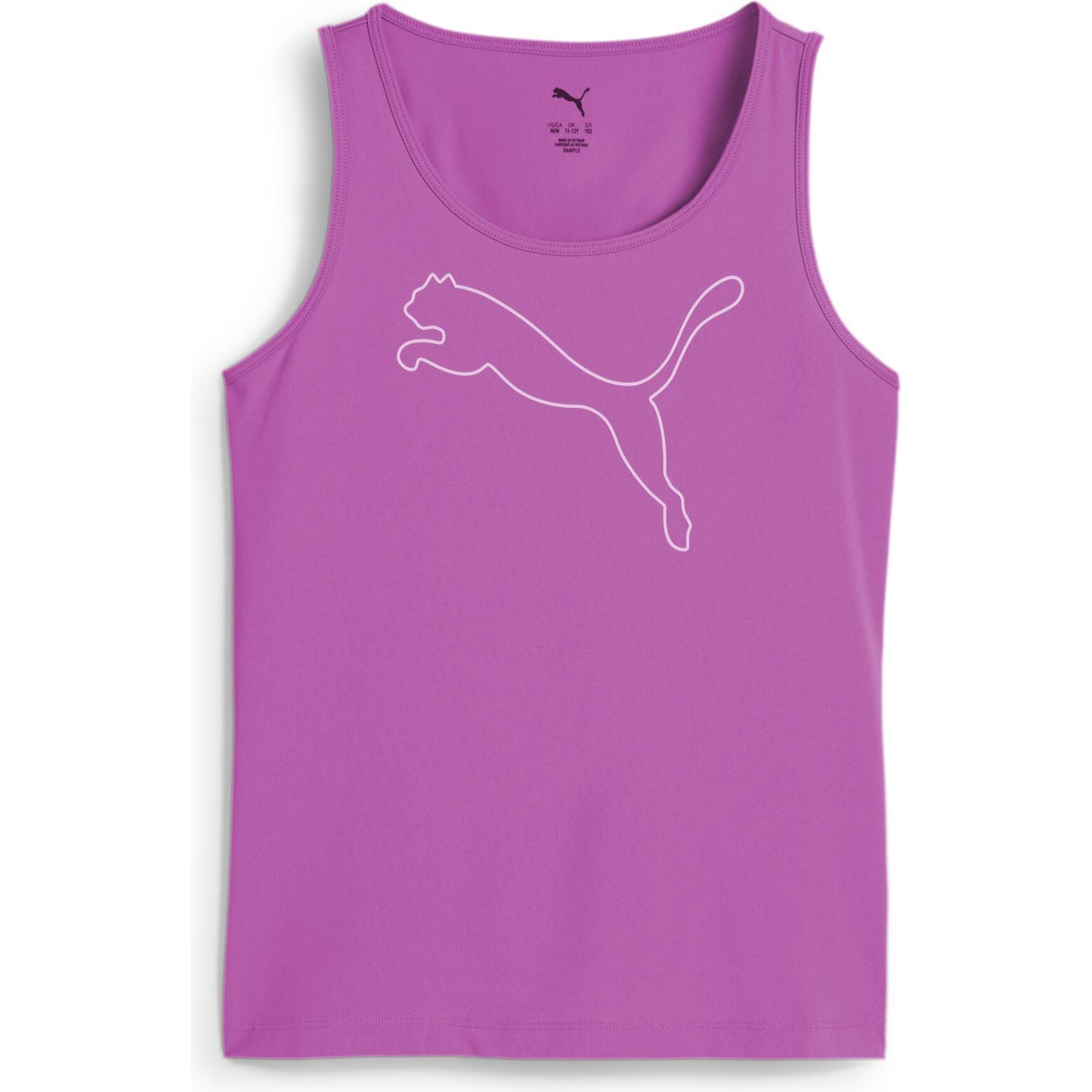 Puma, Mädchen, Sportshirt, TAD ESS Cat Logo Tank G (128), Violett, 128