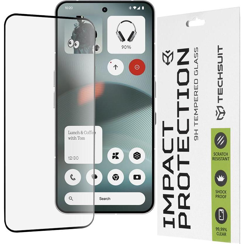 Techsuit 111D Full Cover / Full Glue Glass (1 pz., Niente telefono (3)), Pellicola protettiva smartphone, Nero
