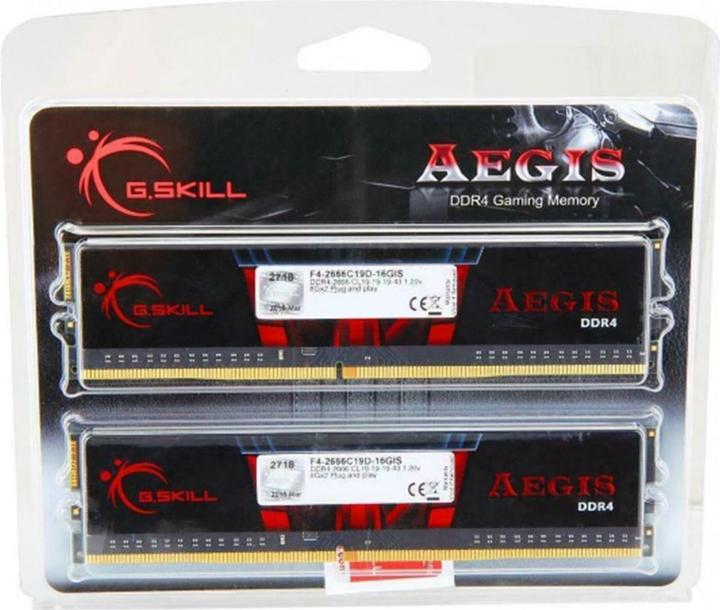 Produktbild G.Skill Aegis (2 x 8GB, 2666 MHz, DDR4-RAM, DIMM)