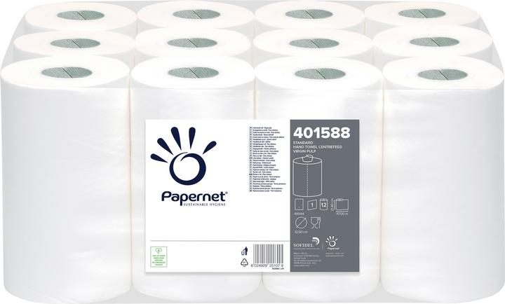 Actual product image Papernet Towel rolls Werra tissue recycling white 21 cm x 120 m 12 rolls/pack, inner wrap, 1-ply (12 x)