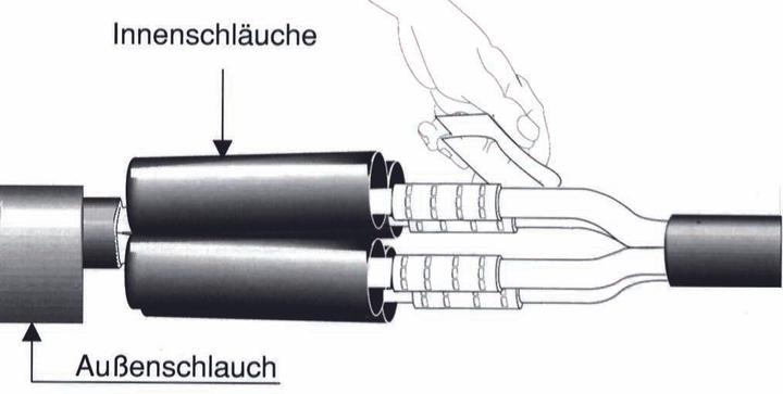 Produktbild Cimco Verbindungs-Schrumpfmuffen für Pressverbinder oder Schraubverbinder 1kV 1,5-6/3 (1 x)
