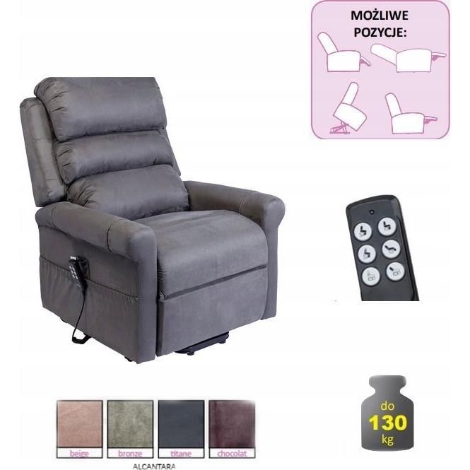 Aston, Sedie, Fotel geriatryczny Stylea II - Colore: Titan Alcantara