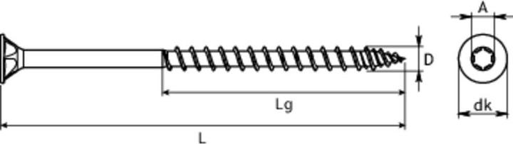 Produktbild SWG Hox 175 913 030 63 Holzschraube 3 mm 30 mm T-Profil Edelstahl A2 50 St. (50 Schrauben pro Stück)
