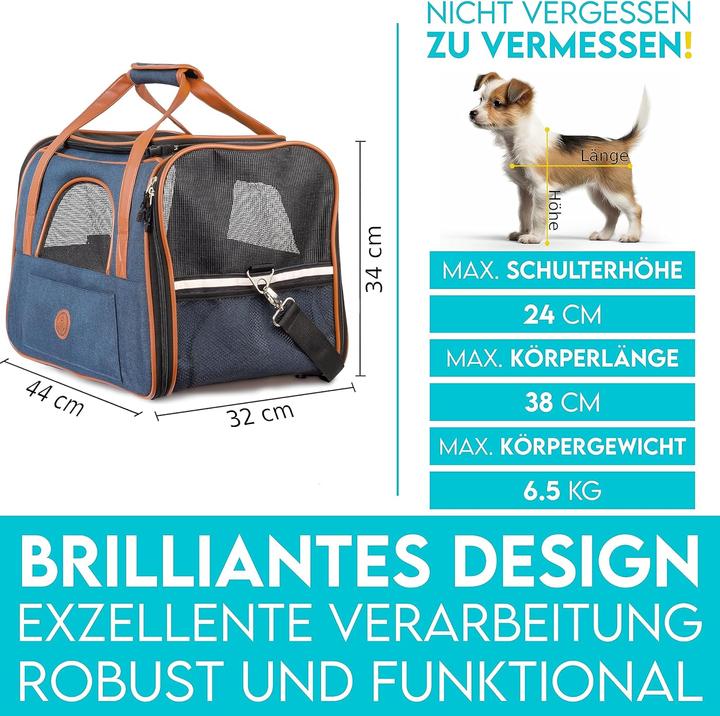 Image du produit Hund ist König Sac pour chien (Chien, Réflecteurs, Pliable, Respirant, Fermeture de sécurité, Verrouillable, Lavable)