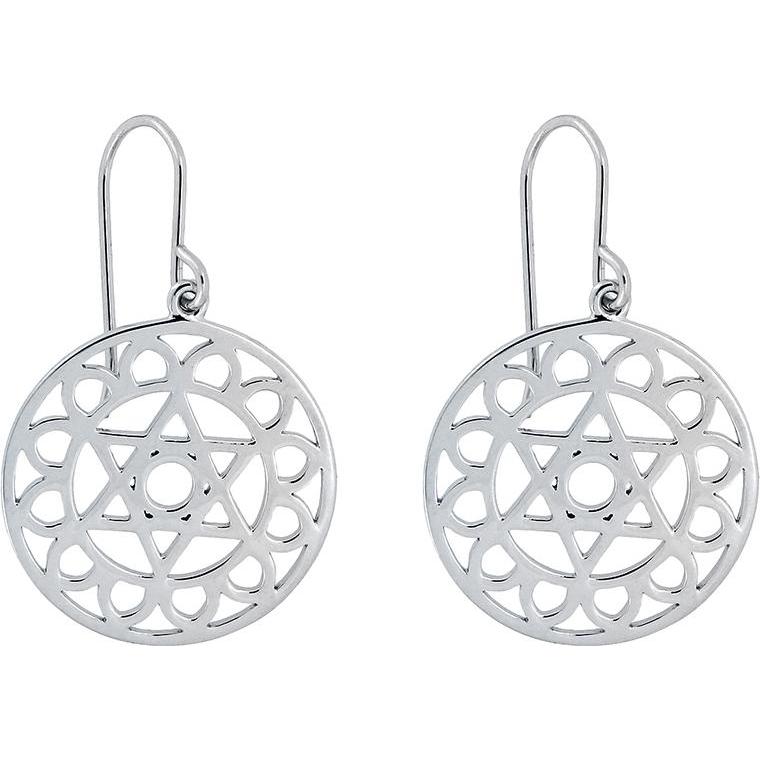 Viva Diva, Ohrringe, Solarplexus-Chakra Ohrhänger 925 AG, (925 Sterling Silber)