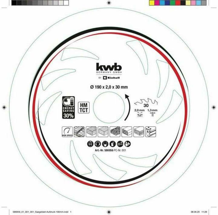 Produktbild Einhell Sägeblatt HM 190 x 30 Z30