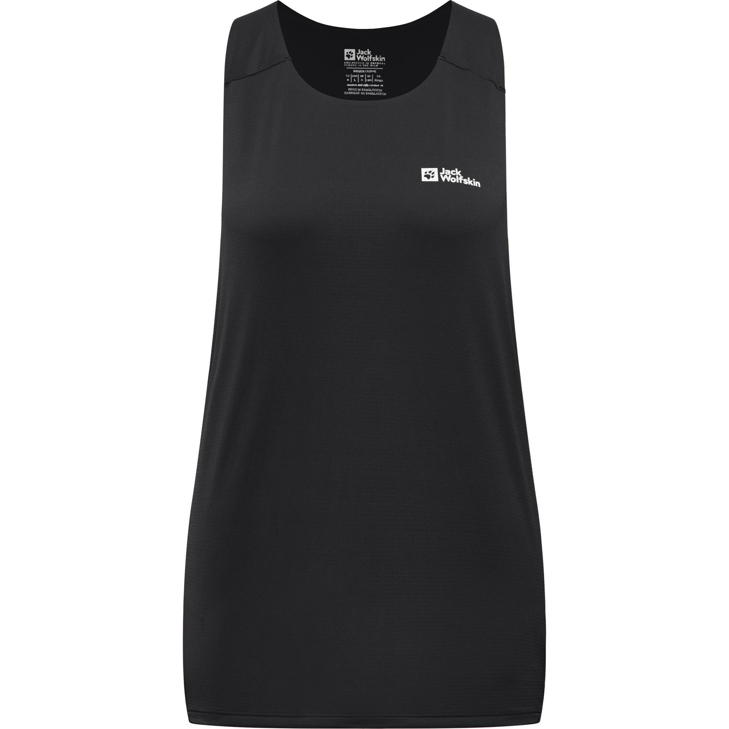 Jack Wolfskin, Damen, Shirt, Prelight Stride Tank W, Schwarz, (XS)