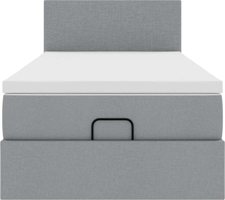 Immagine prodotto VidaXL Ottomana con materasso in tessuto grigio chiaro 90x190 cm (90 x 190 cm)