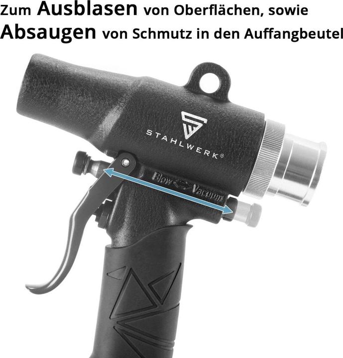Immagine prodotto Stahlwerk Pistola di aspirazione/soffiaggio ad aria compressa DSB-90 ST Pistola di pulizia reversibile