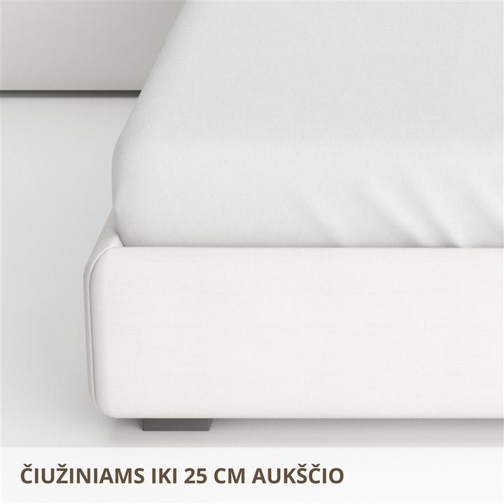 Actual product image Domoletti FITTED SHEET SATEEN 140X200+25 WHITE (140 x 200 cm)