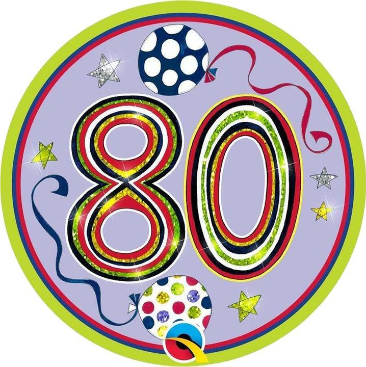 Actual product image Rachel Ellen Glitter 80 badge